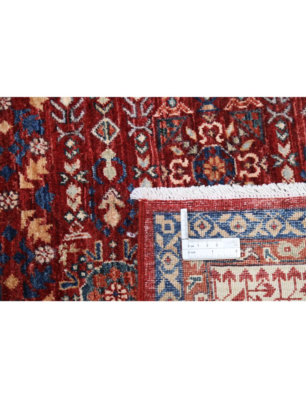 Hand Knotted Fine Mamluk Wool Rug 9' 0" x 11' 9" - No. AT79097
