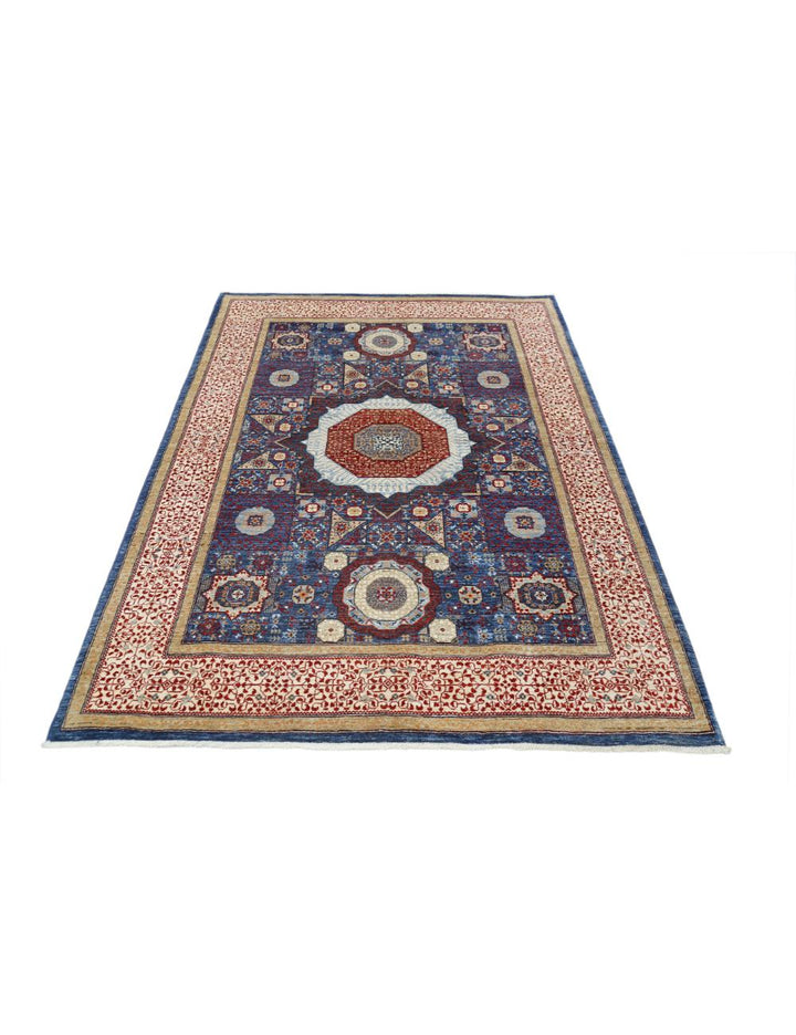 Hand Knotted Fine Mamluk Wool Rug 4' 11" x 6' 11" - No. AT34735