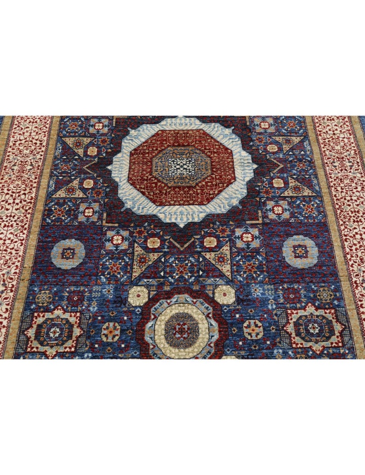 Hand Knotted Fine Mamluk Wool Rug 4' 11" x 6' 11" - No. AT34735