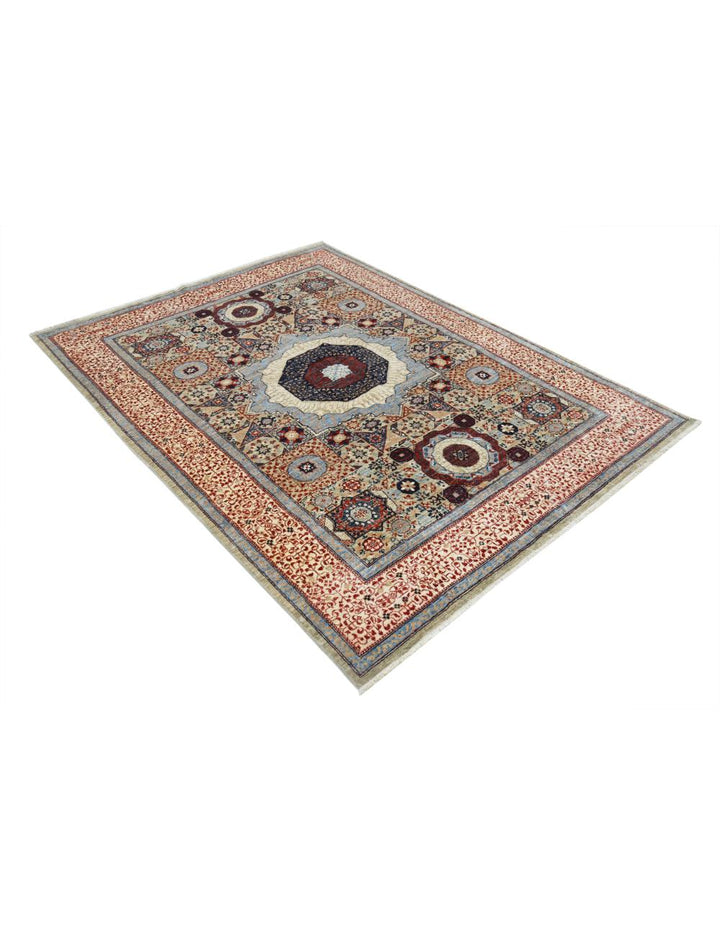 Hand Knotted Fine Mamluk Wool Rug 4' 11" x 6' 9" - No. AT98291
