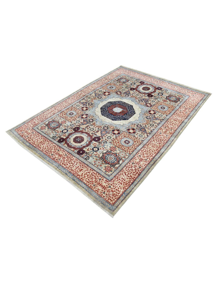 Hand Knotted Fine Mamluk Wool Rug 4' 11" x 6' 9" - No. AT98291