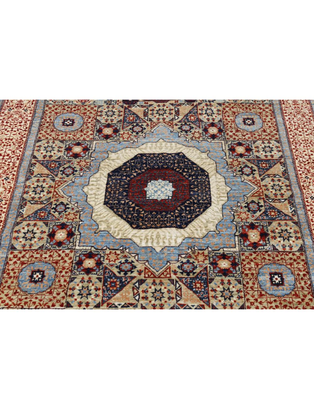 Hand Knotted Fine Mamluk Wool Rug 4' 11" x 6' 9" - No. AT98291