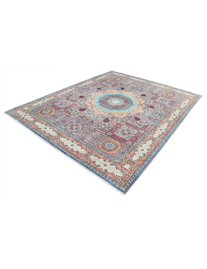 Hand Knotted Mamluk Wool Rug 8' 2" x 9' 9" - No. AT72593