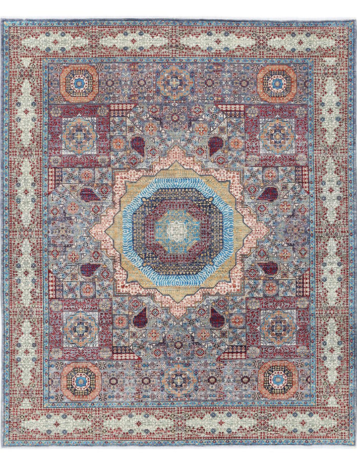 Hand Knotted Mamluk Wool Rug 8' 2" x 9' 9" - No. AT72593