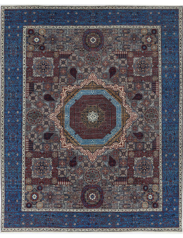 Hand Knotted Fine Mamluk Wool Rug 8' 0" x 9' 10" - No. AT33481