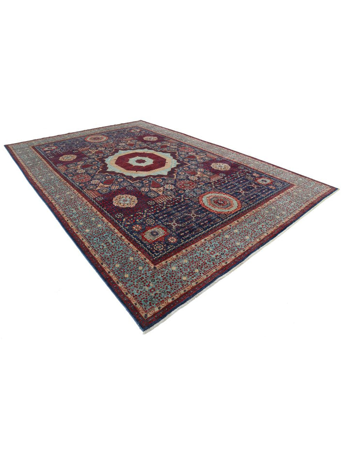 Hand Knotted Fine Mamluk Wool Rug 9' 10" x 14' 7" - No. AT85312