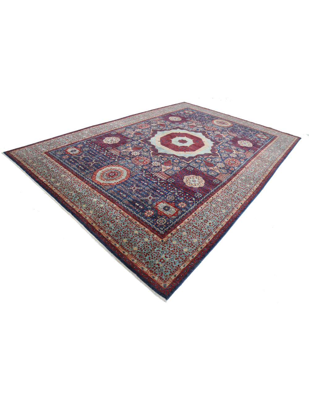 Hand Knotted Fine Mamluk Wool Rug 9' 10" x 14' 7" - No. AT85312