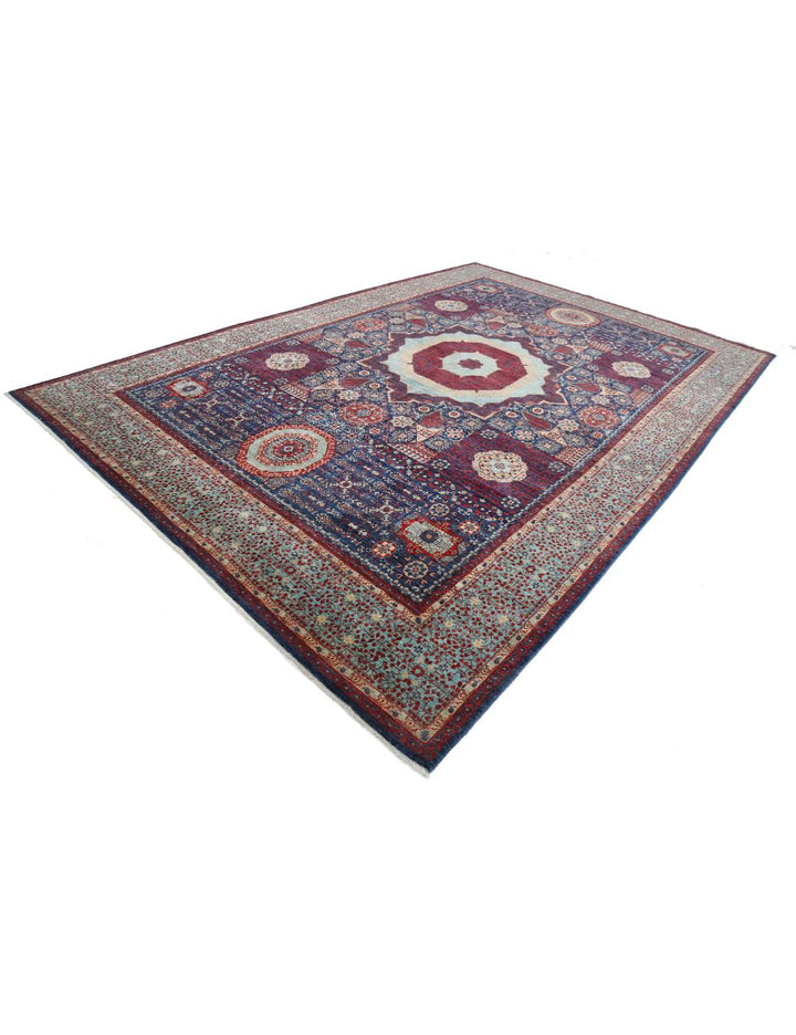 Hand Knotted Fine Mamluk Wool Rug 9' 10" x 14' 7" - No. AT85312