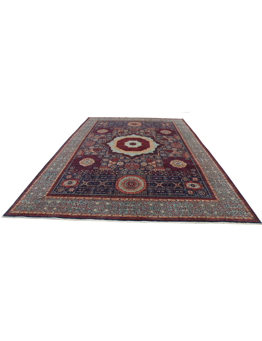 Hand Knotted Fine Mamluk Wool Rug 9' 10" x 14' 7" - No. AT85312