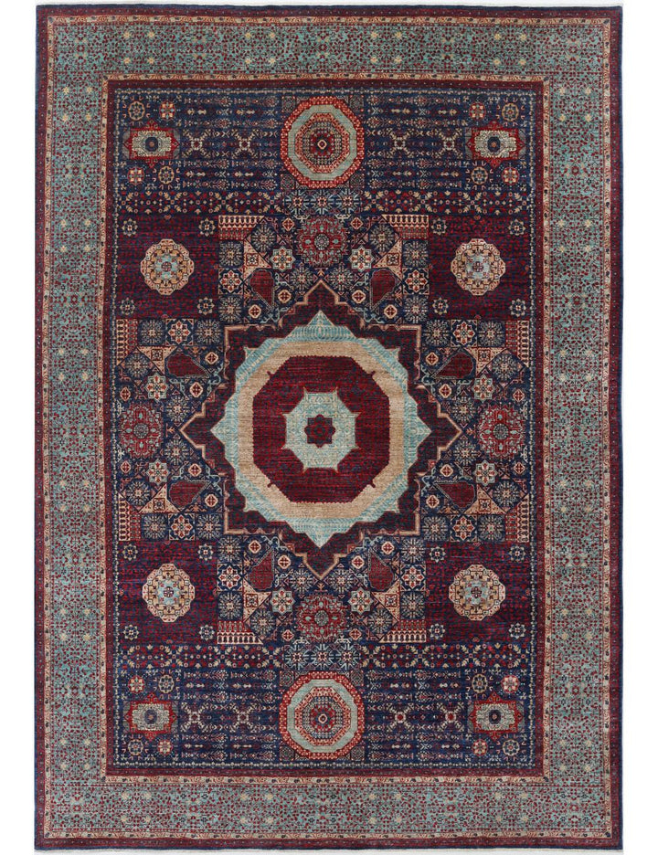 Hand Knotted Fine Mamluk Wool Rug 9' 10" x 14' 7" - No. AT85312