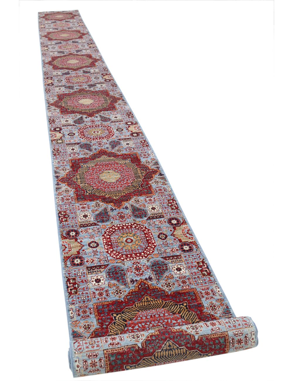 Hand Knotted Mamluk Wool Rug 2' 5" x 27' 3" - No. AT74264