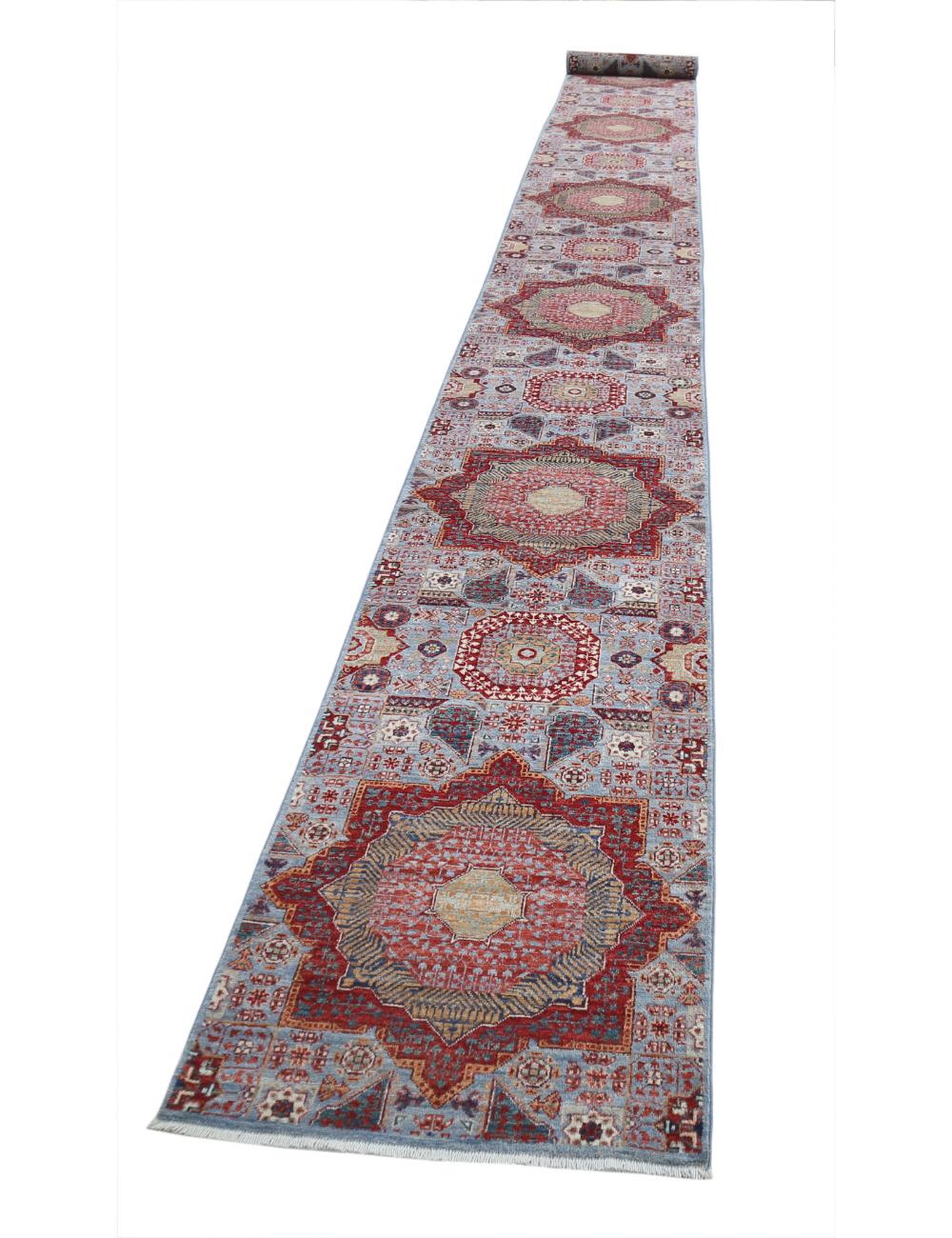 Hand Knotted Mamluk Wool Rug 2' 5" x 27' 3" - No. AT74264
