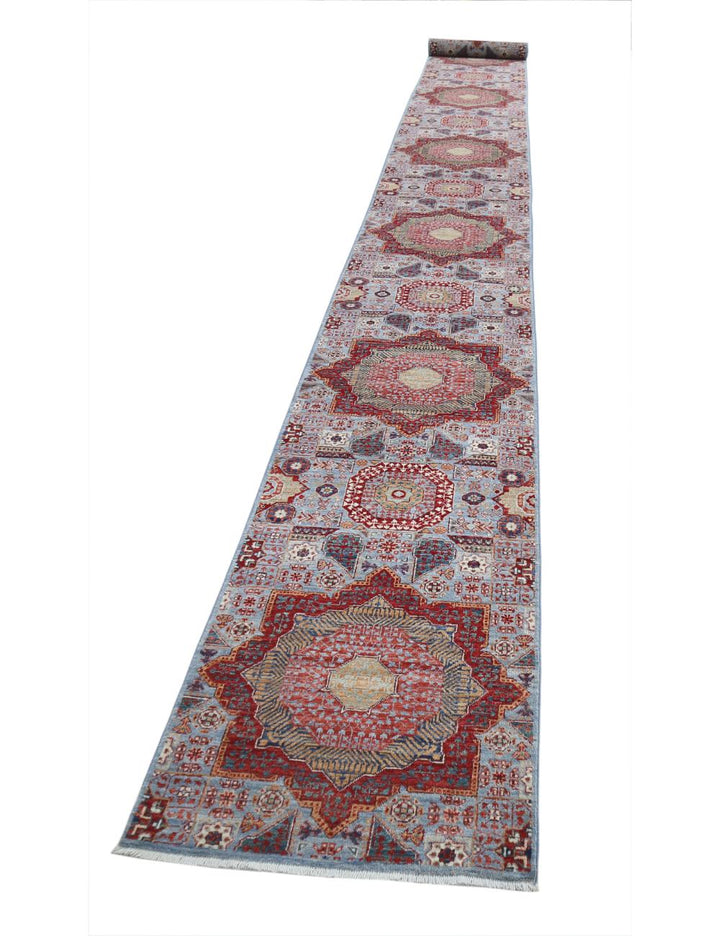 Hand Knotted Mamluk Wool Rug 2' 5" x 27' 3" - No. AT74264