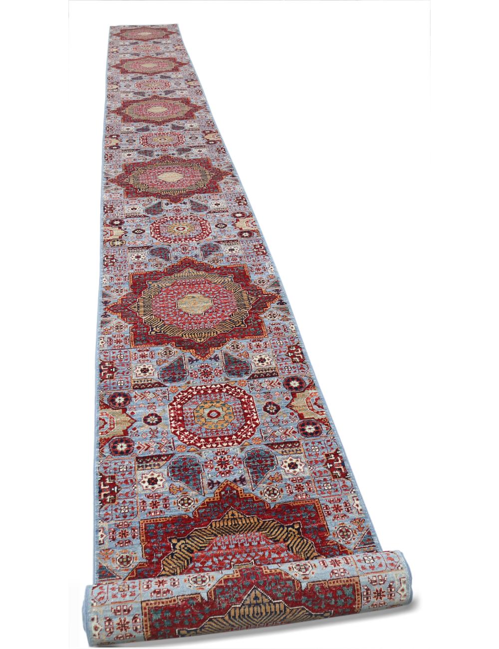 Hand Knotted Mamluk Wool Rug 2' 5" x 27' 3" - No. AT74264