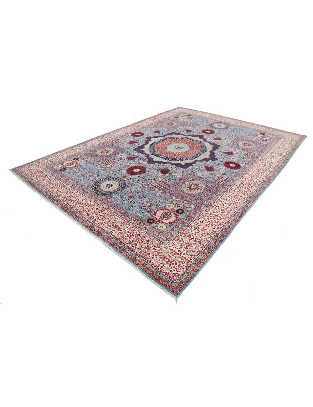 Hand Knotted Fine Mamluk Wool Rug 8' 10" x 12' 3" - No. AT48619