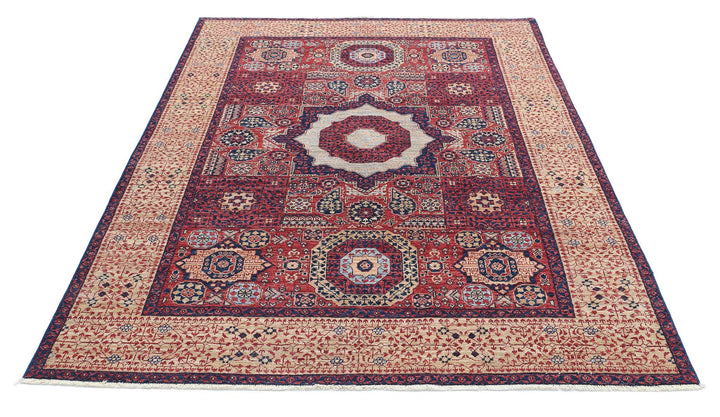 Hand Knotted Mamluk Wool Rug 5' 3" x 7' 6" - No. AT65818
