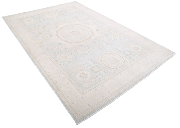Hand Knotted Fine Mamluk Wool Rug 6' 3" x 9' 4" - No. AT76515
