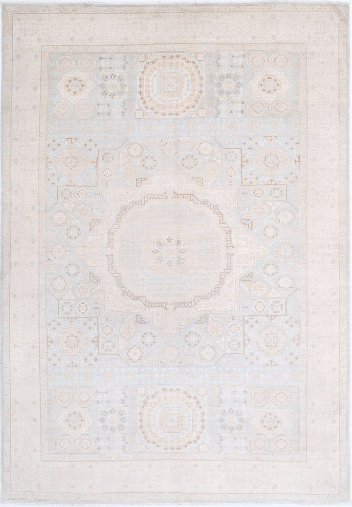Hand Knotted Fine Mamluk Wool Rug 6' 3" x 9' 4" - No. AT76515