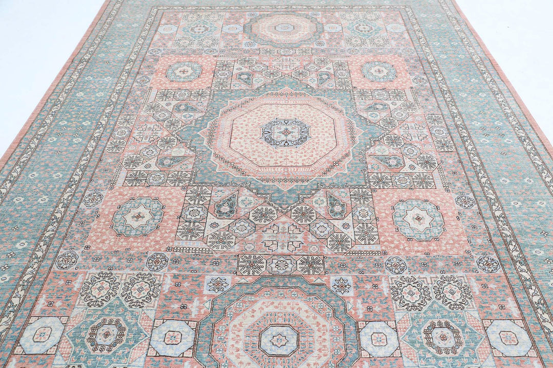 Hand Knotted Fine Mamluk Wool Rug 8' 1" x 11' 1" - No. AT28986