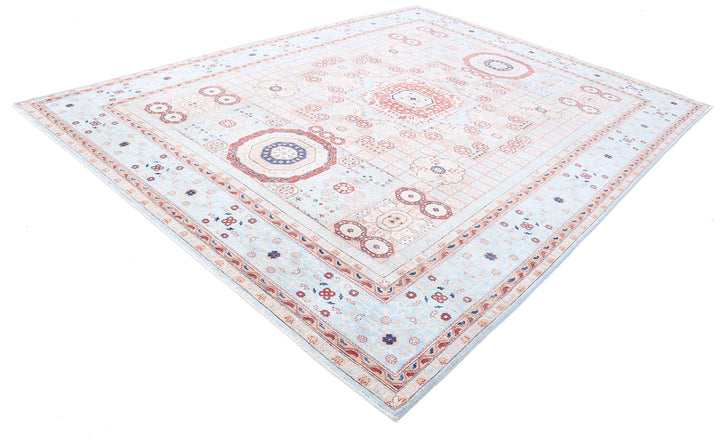 Hand Knotted Fine Mamluk Wool Rug 9' 0" x 11' 9" - No. AT97415