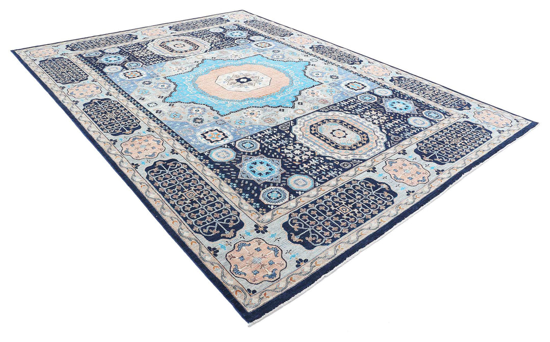 Hand Knotted Fine Mamluk Wool Rug 8' 10" x 12' 0" - No. AT68094