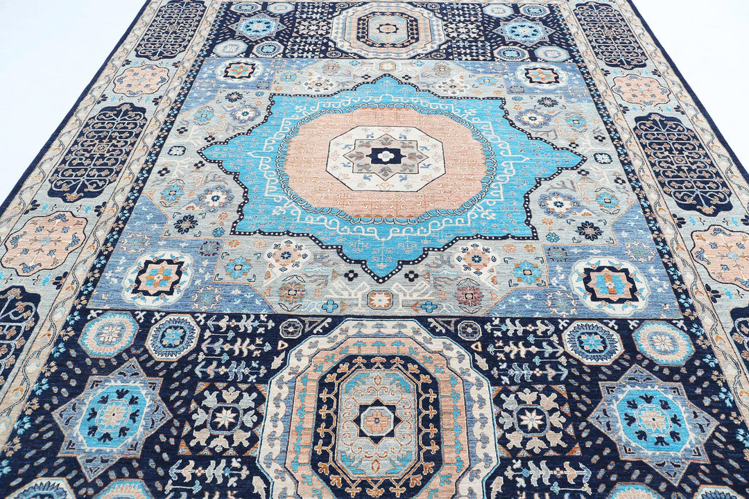 Hand Knotted Fine Mamluk Wool Rug 8' 10" x 12' 0" - No. AT68094