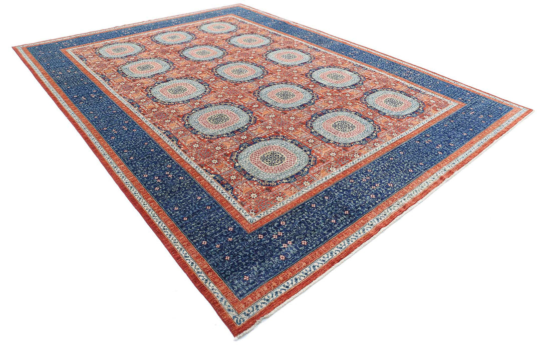 Hand Knotted Fine Mamluk Wool Rug 9' 10" x 13' 3" - No. AT60538