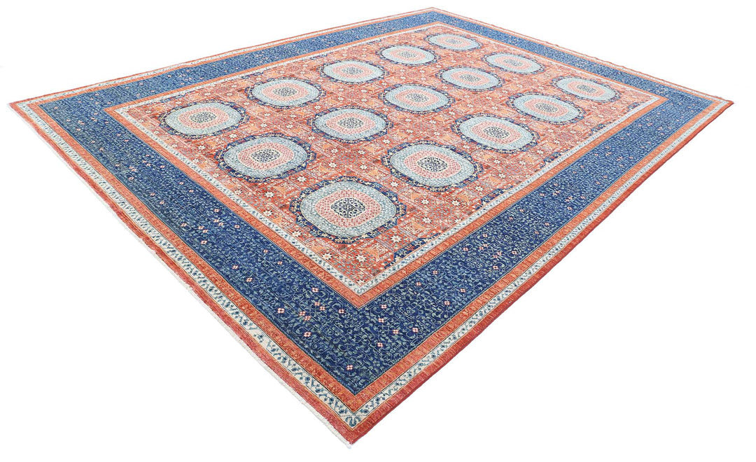 Hand Knotted Fine Mamluk Wool Rug 9' 10" x 13' 3" - No. AT60538