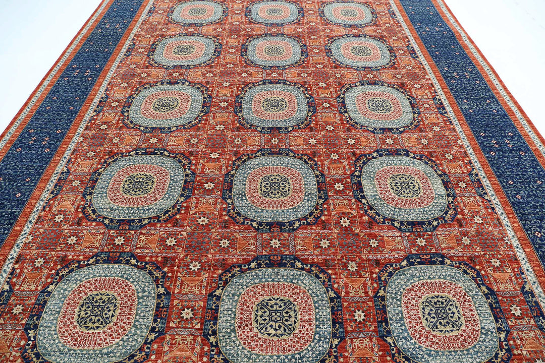 Hand Knotted Fine Mamluk Wool Rug 9' 10" x 13' 3" - No. AT60538