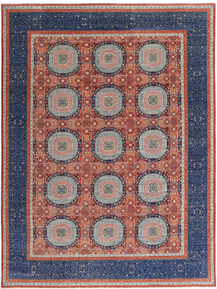 Hand Knotted Fine Mamluk Wool Rug 9' 10" x 13' 3" - No. AT60538