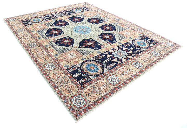Hand Knotted Fine Mamluk Wool Rug 8' 0" x 9' 10" - No. AT70550