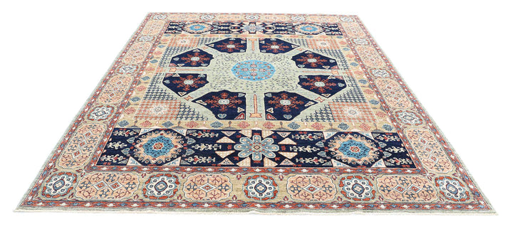 Hand Knotted Fine Mamluk Wool Rug 8' 0" x 9' 10" - No. AT70550