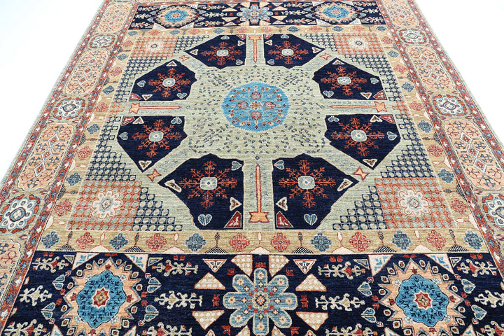 Hand Knotted Fine Mamluk Wool Rug 8' 0" x 9' 10" - No. AT70550