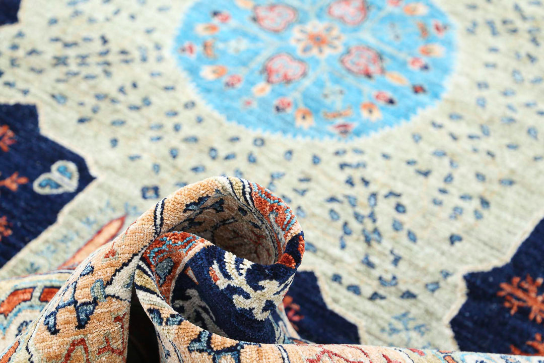 Hand Knotted Fine Mamluk Wool Rug 8' 0" x 9' 10" - No. AT70550