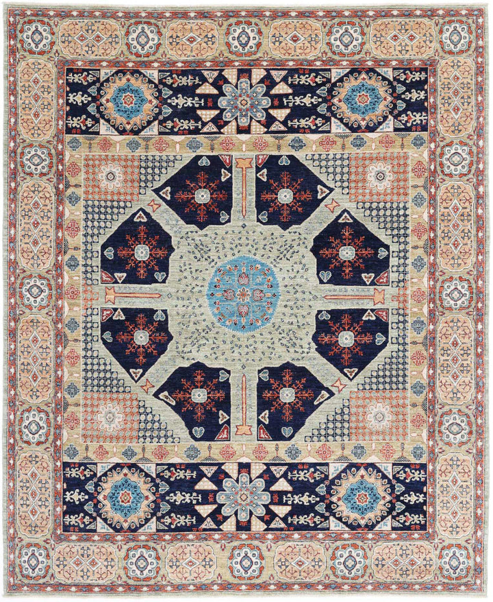Hand Knotted Fine Mamluk Wool Rug 8' 0" x 9' 10" - No. AT70550