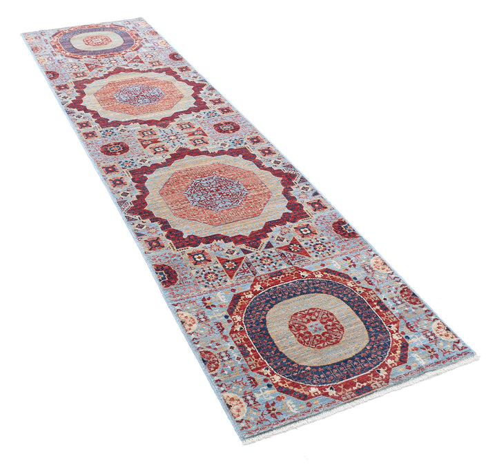 Hand Knotted Fine Mamluk Wool Rug 2' 6" x 9' 6" - No. AT52253
