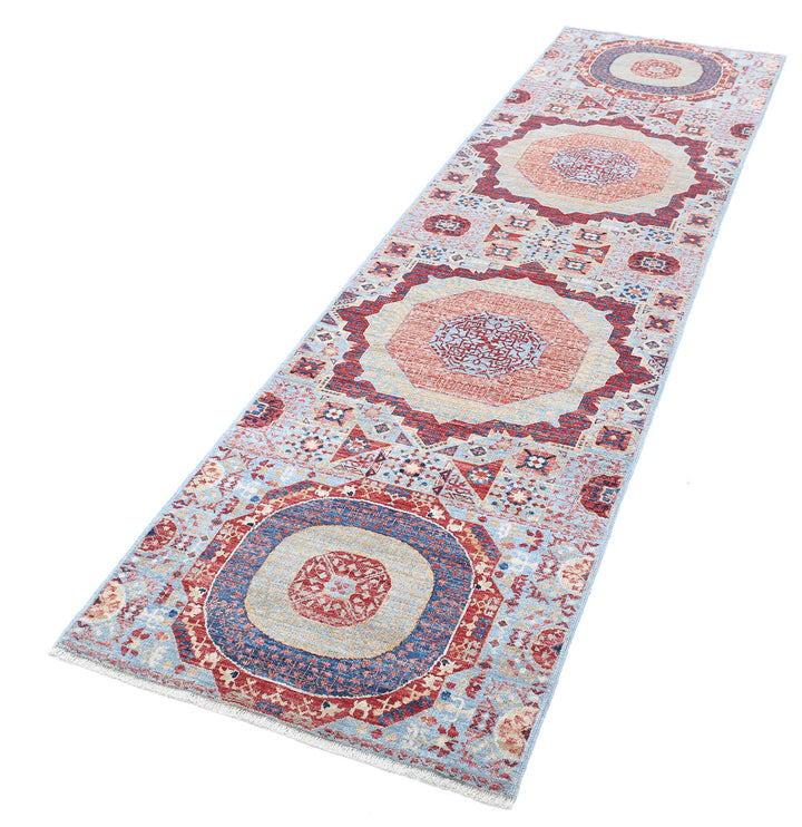 Hand Knotted Fine Mamluk Wool Rug 2' 6" x 9' 6" - No. AT52253