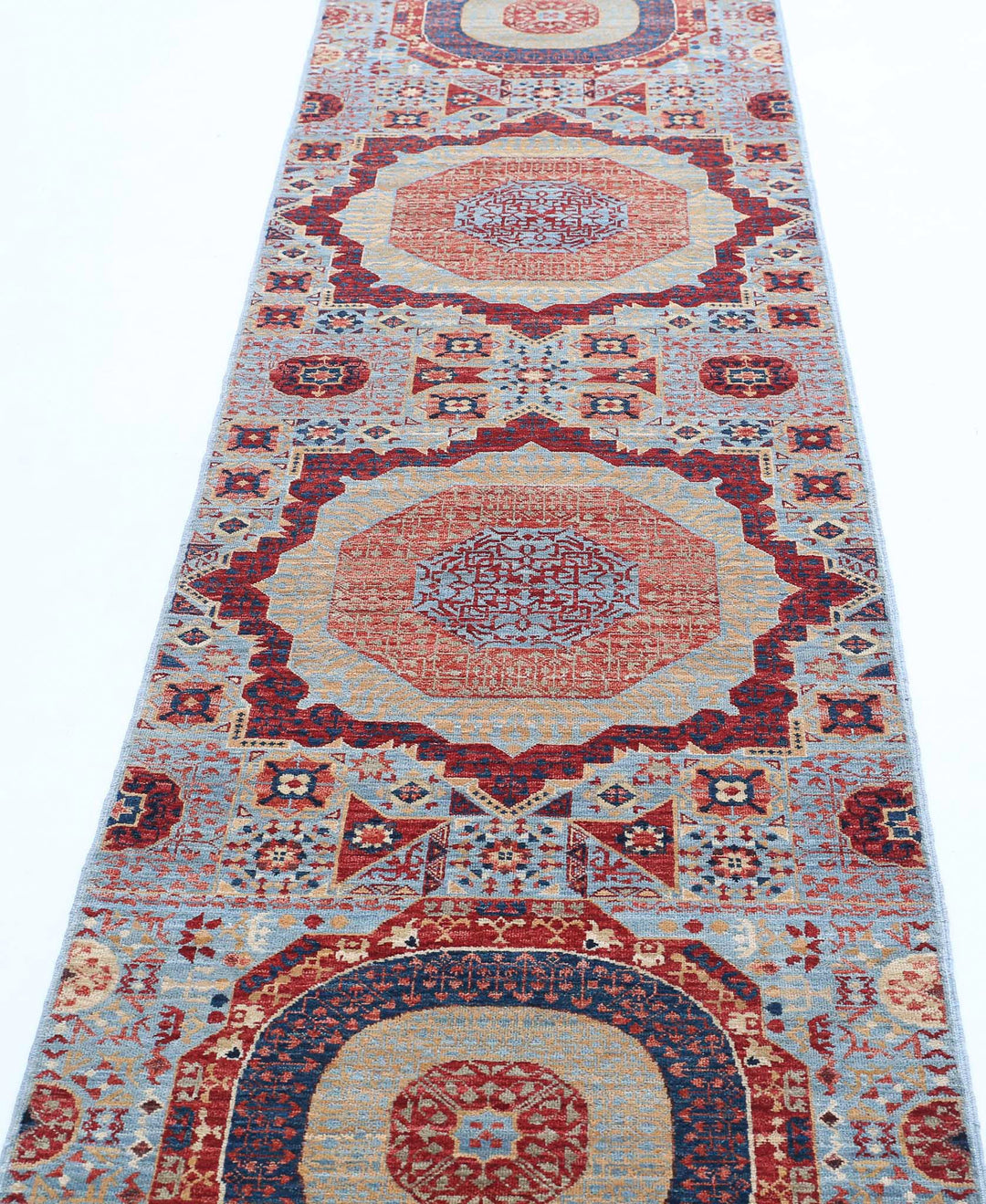 Hand Knotted Fine Mamluk Wool Rug 2' 6" x 9' 6" - No. AT52253