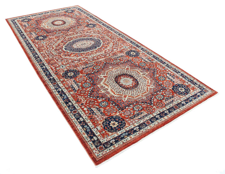 Hand Knotted Fine Mamluk Wool Rug 4' 11" x 10' 9" - No. AT33316