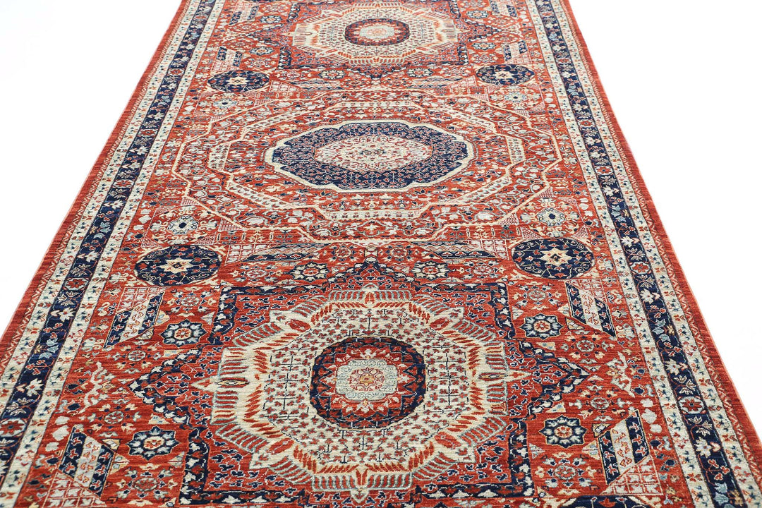 Hand Knotted Fine Mamluk Wool Rug 4' 11" x 10' 9" - No. AT33316