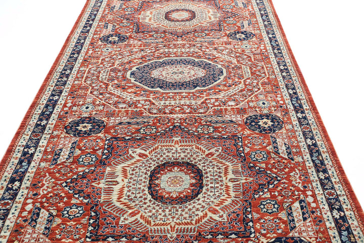Hand Knotted Fine Mamluk Wool Rug 4' 11" x 10' 9" - No. AT33316