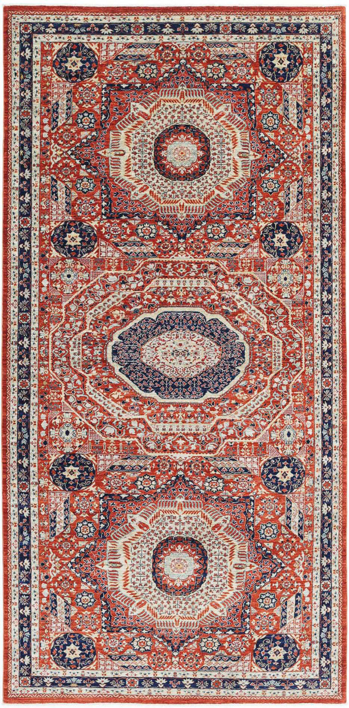 Hand Knotted Fine Mamluk Wool Rug 4' 11" x 10' 9" - No. AT33316