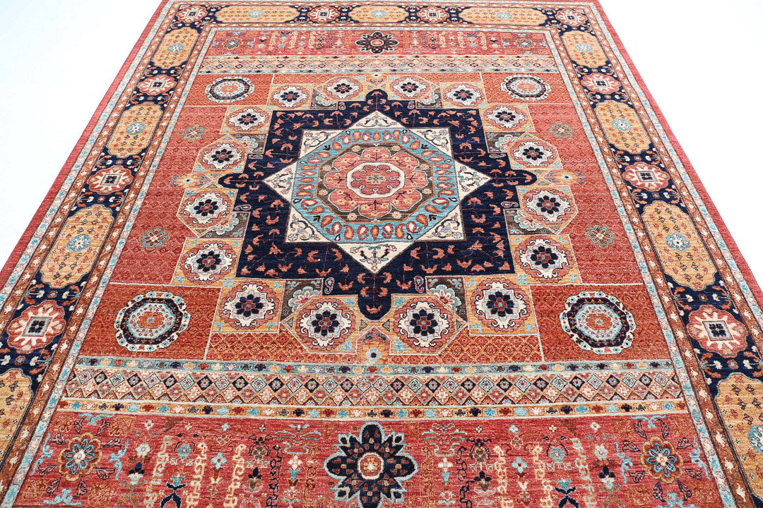 Hand Knotted Fine Mamluk Wool Rug 7' 11" x 9' 9" - No. AT10646