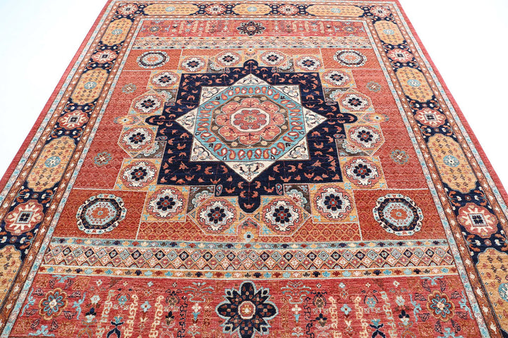 Hand Knotted Fine Mamluk Wool Rug 7' 11" x 9' 9" - No. AT10646