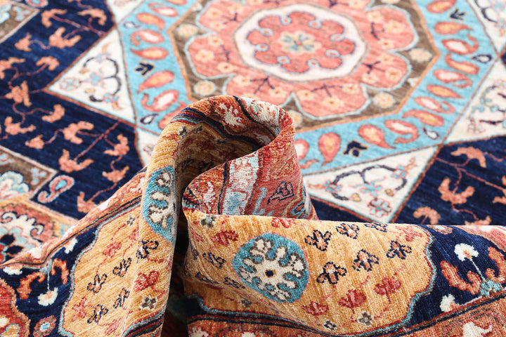 Hand Knotted Fine Mamluk Wool Rug 7' 11" x 9' 9" - No. AT10646