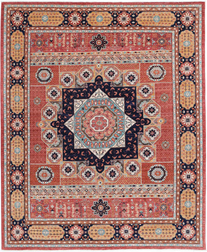 Hand Knotted Fine Mamluk Wool Rug 7' 11" x 9' 9" - No. AT10646