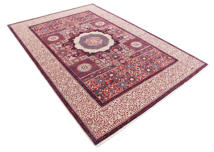 Hand Knotted Fine Mamluk Wool Rug 6' 0" x 8' 8" - No. AT37434
