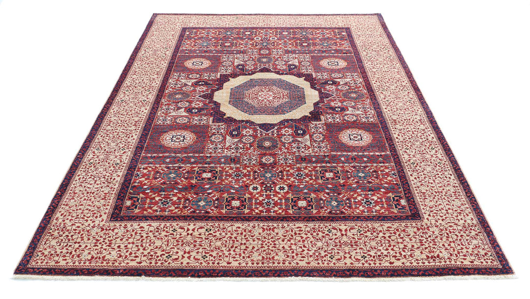 Hand Knotted Fine Mamluk Wool Rug 6' 0" x 8' 8" - No. AT37434