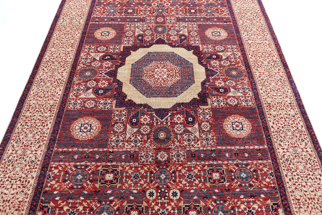 Hand Knotted Fine Mamluk Wool Rug 6' 0" x 8' 8" - No. AT37434
