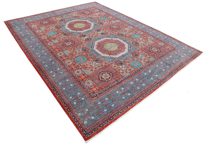 Hand Knotted Fine Mamluk Wool Rug 7' 10" x 9' 10" - No. AT16719